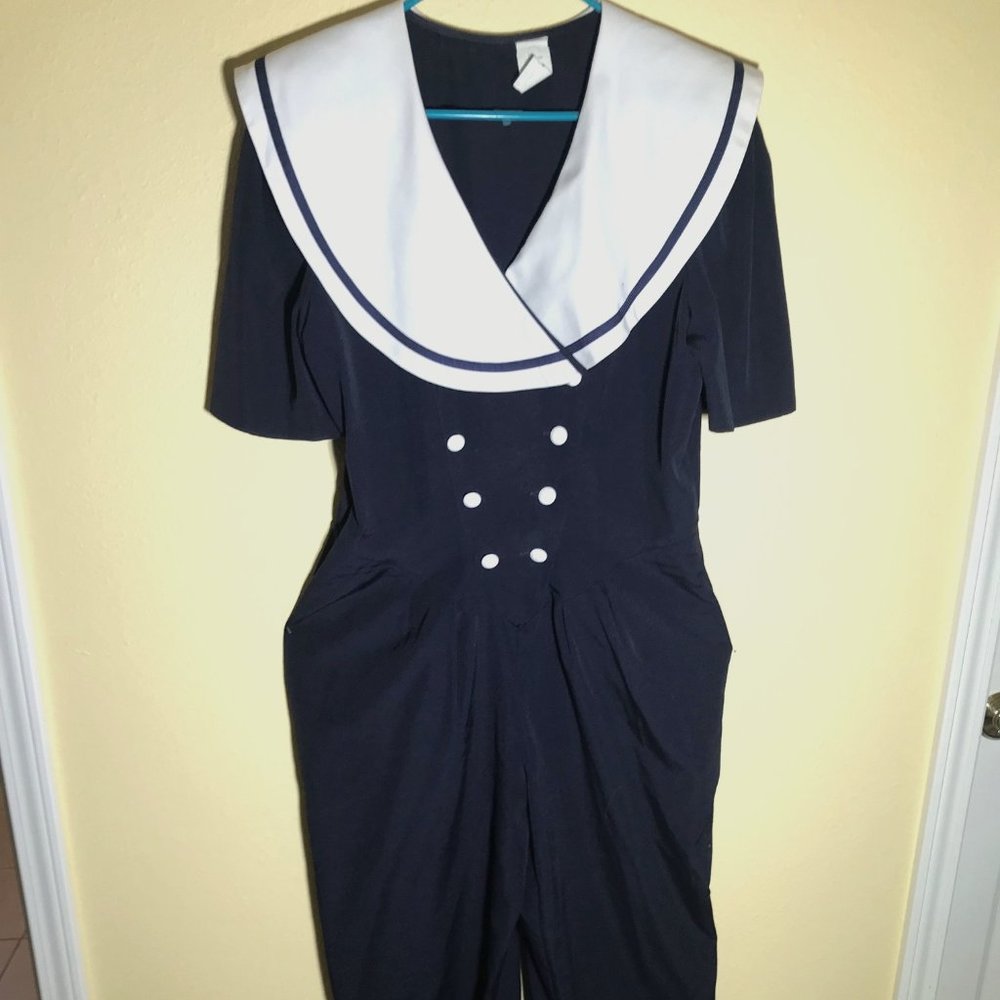Vintage 1980's Sailor Jumper- with pockets!